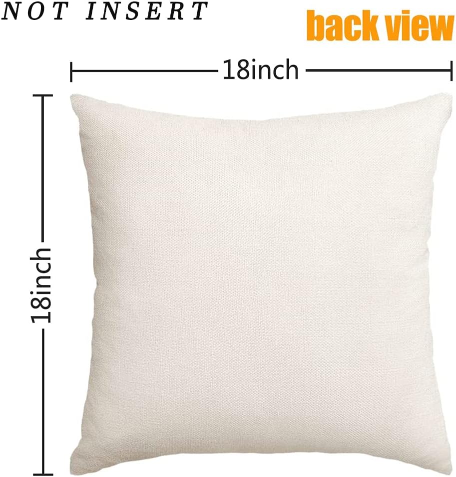 RABUSOFA Fundas de almohada de Navidad de 18 x 18 pulgadas, fundas de almohada decorativas de Navidad, fundas de cojín decorativas con corona de