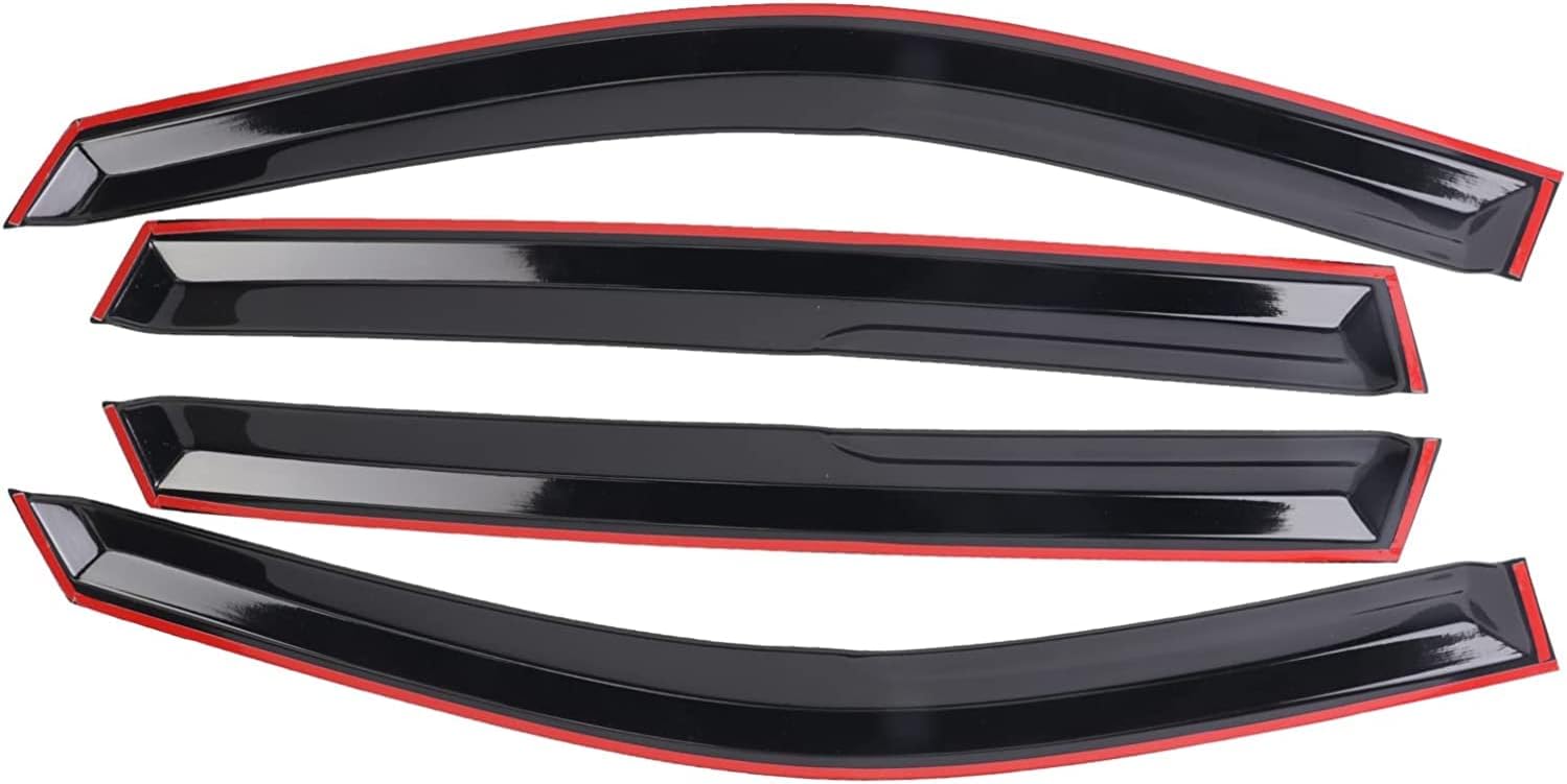 Juego de 4 viseras adhesivas para ventana, deflectores, protectores contra la lluvia, compatible con Toyota Rav4 2006-2012