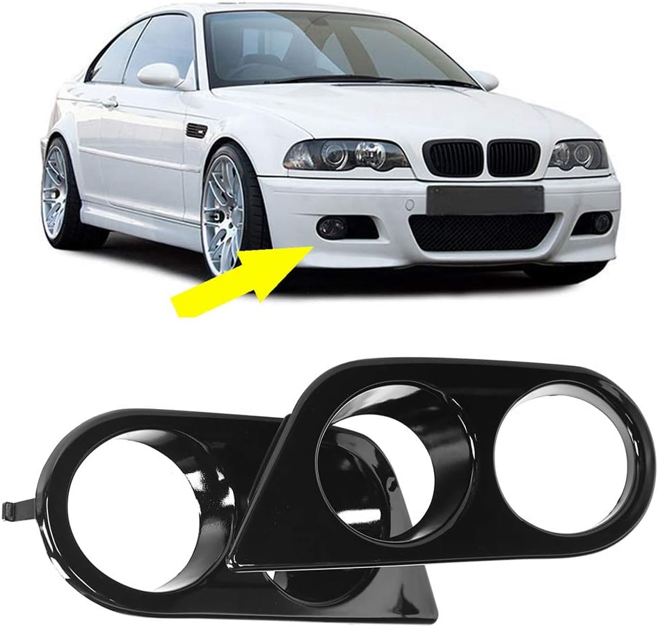 2 unids parachoques delantero Foglight cubierta doble agujeros coche accesorio apto para E46 M3 2126 parachoques antiniebla cubierta delantera de