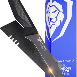 Dalstrong – Shadow Black Series – Cuchillo de acero HC alemán con revestimiento de nitruro de titanio negro, Acero HC alemán con revestimiento de Dalstrong – Shadow Black Series – Cuchillo de acero HC alemán con revestimiento de nitruro de titanio negro, Acero HC alemán con revestimiento de
