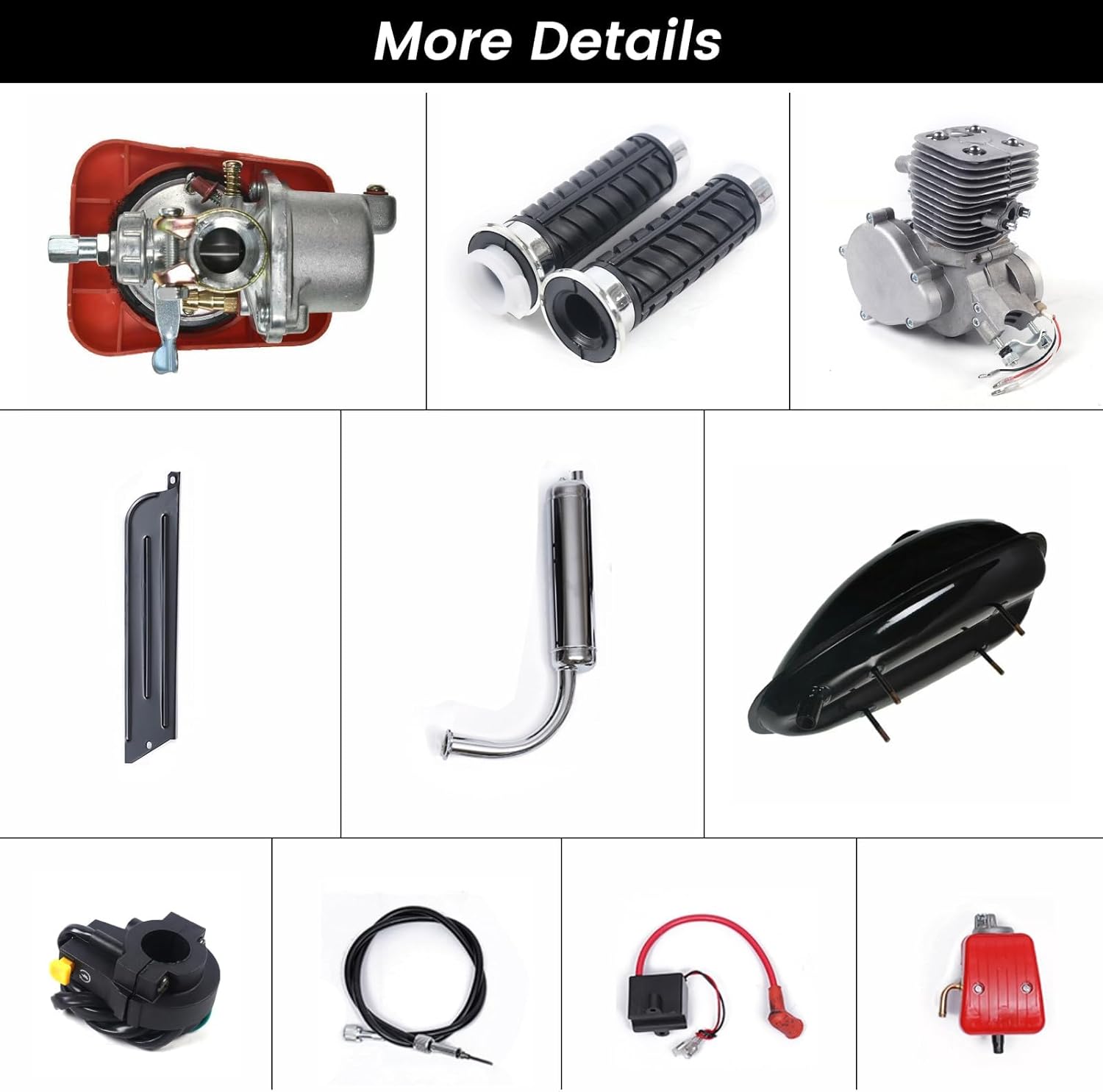 Kit de motor de bicicleta mejorado de 100 cc, kit de motor de bicicleta motorizado de 4 tiempos2 tiempos, kit de motor de bicicleta motorizado a