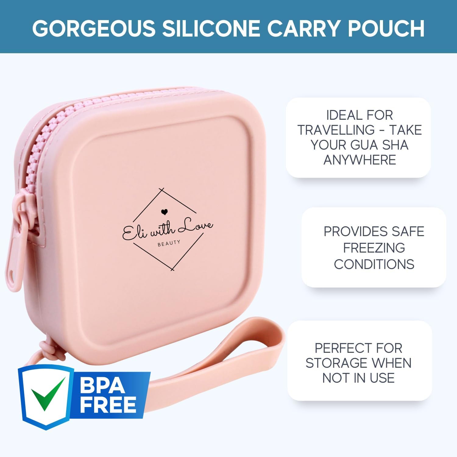 Tablero avanzado de acero inoxidable Gua Sha GuaSha con estuche de transporte de silicona, herramientas faciales Gua Sha para el cuidado de la piel,