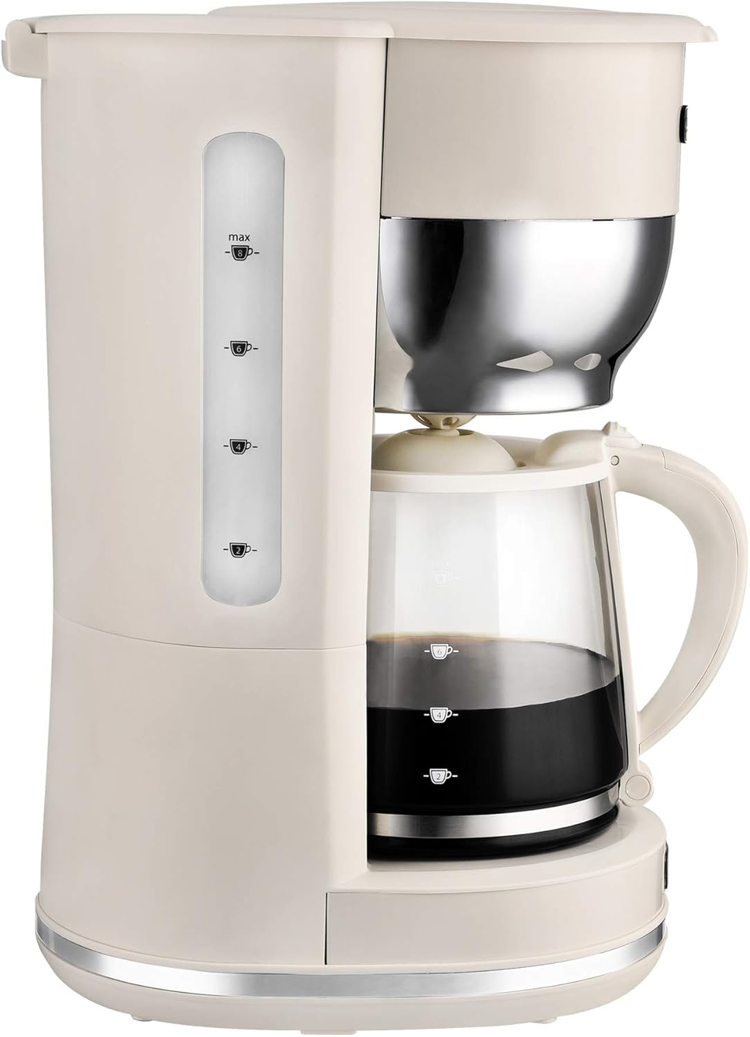 Kalorik Cafetera retro Mid-Century de 10 tazas, color crema