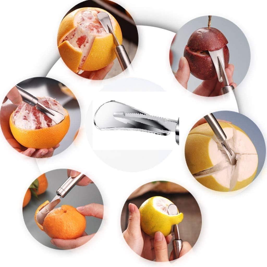 S-shine Paquete de 4 peladores de cítricos naranjas y limón, cortador de cáscara de cítricos de pomelo, cuchillo de pomelo, rallador Zester,