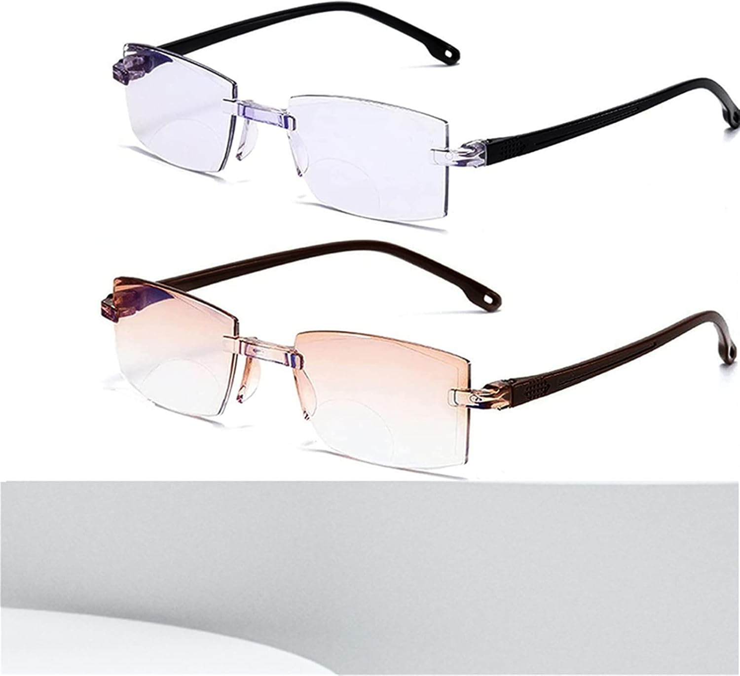 Color Glint Sapphire – Lentes presbípicos bifocales antiluz azul, de alta dureza, antiazul, progresivos lejanos y cercanos, lentes de lectura alta