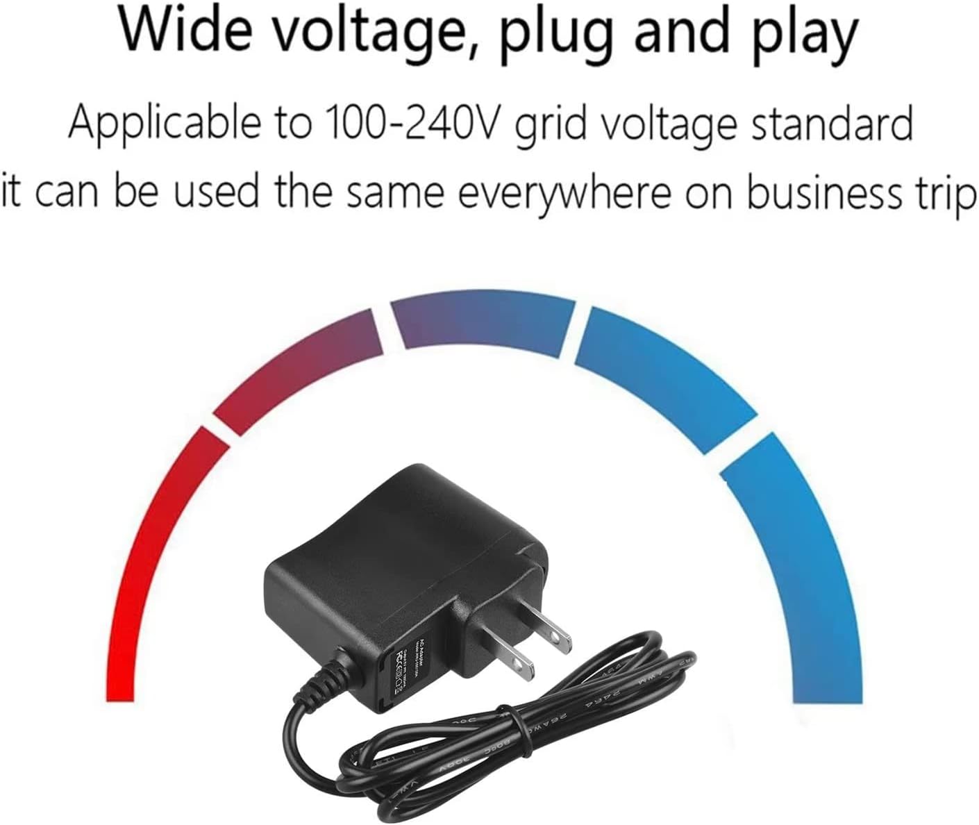 Adaptador de repuesto ACDC para First Alert DW-700 D-520 Sistema de grabación de seguridad inalámbrico digital para interiorexterior, cable de