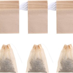 Paquete de 400 bolsas de filtro de té desechables con cordón, seguras y naturales, de papel sin blanquear, infusor de té, bolsa vacía con cordón Paquete de 400 bolsas de filtro de té desechables con cordón, seguras y naturales, de papel sin blanquear, infusor de té, bolsa vacía con cordón