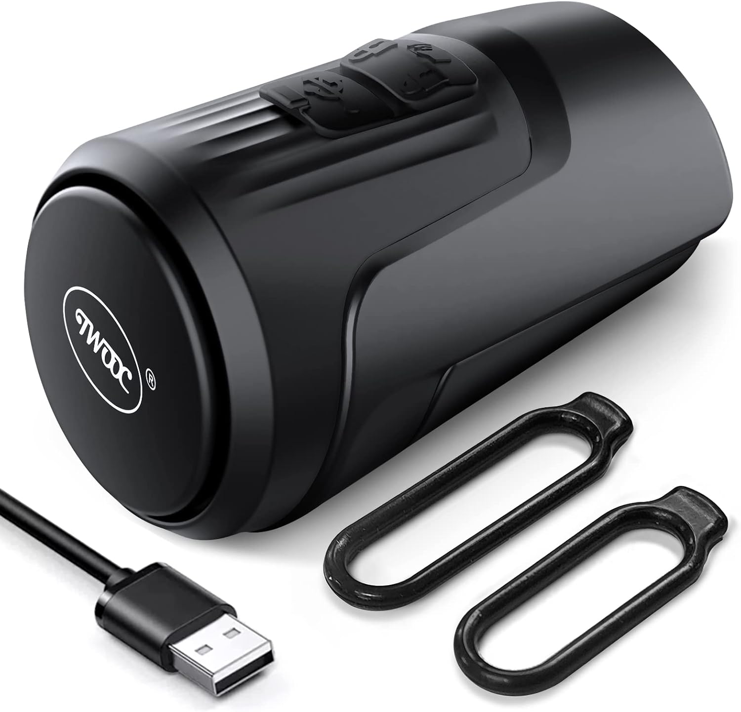 Bocina de bicicleta eléctrica de 125 dB con alarma antirrobo, campana pequeña y ruidosa, 1 modo de sonido, bocina de bicicleta impermeable