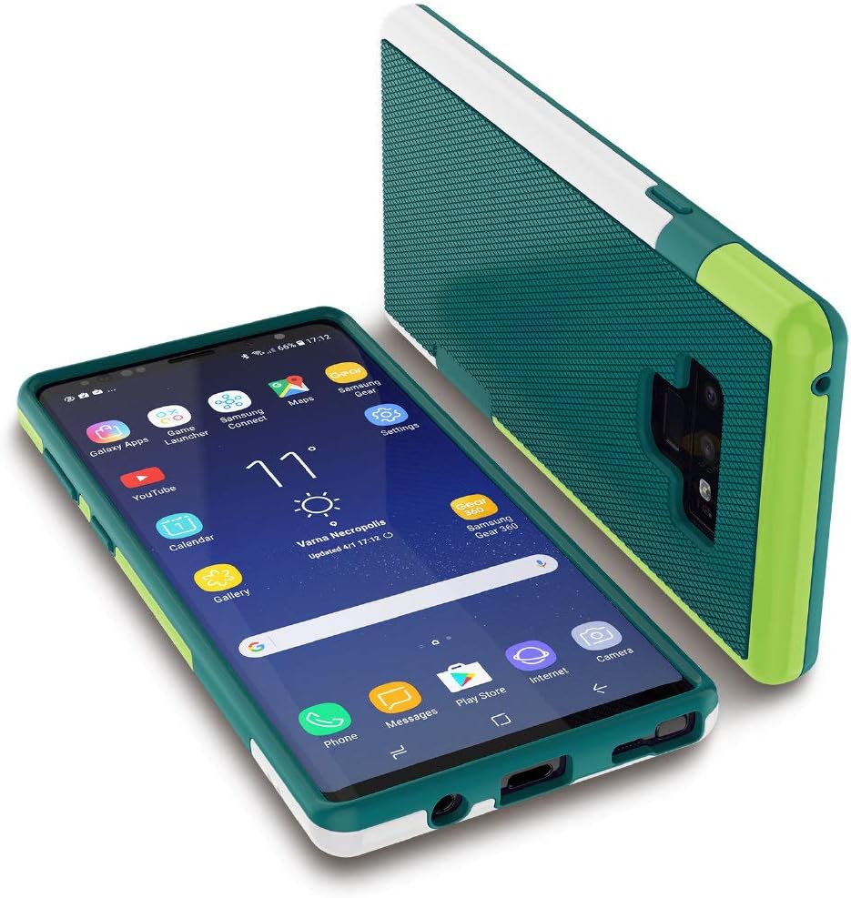 Jeylly Funda delgada para Samsung Galaxy Note 9, híbrida antideslizante de impacto, a prueba de golpes, linda, flexible, suave, TPU duro, elegante,