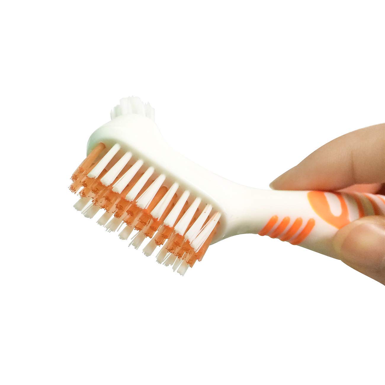Caja de dentadura con cepillo, taza de dientes falsos portátil de viaje con colador, contenedor de baño para dentadura para un cuidado completo de