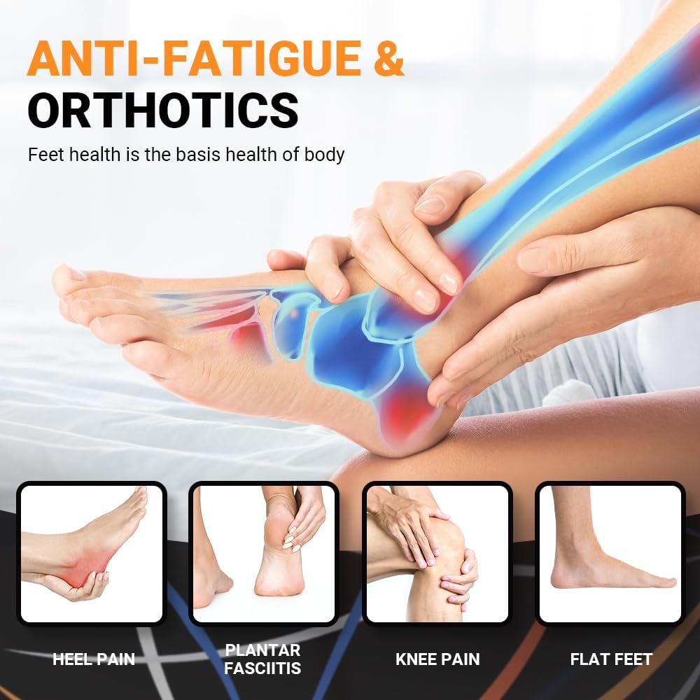 Valsole Plantillas para fascitis plantar con soporte de arco alto, plantillas ortopédicas para pies planos, mujeres y hombres, plantillas de botas