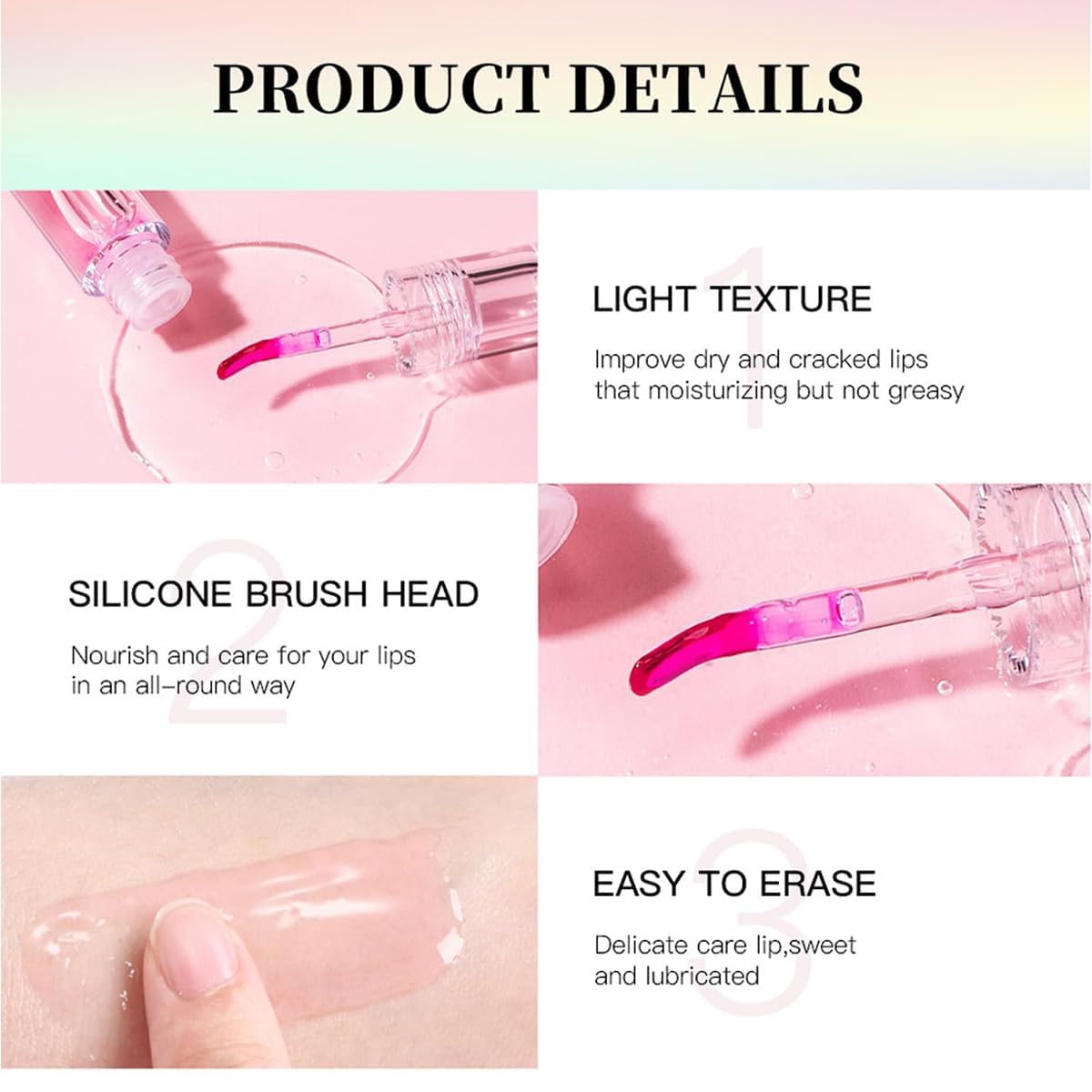 KCRPM Boss Up Cosmetics Aceite de labios que cambia de color, aceite de labios Boss Up, aceite de labios Boss Up, aceite de labios hidratante