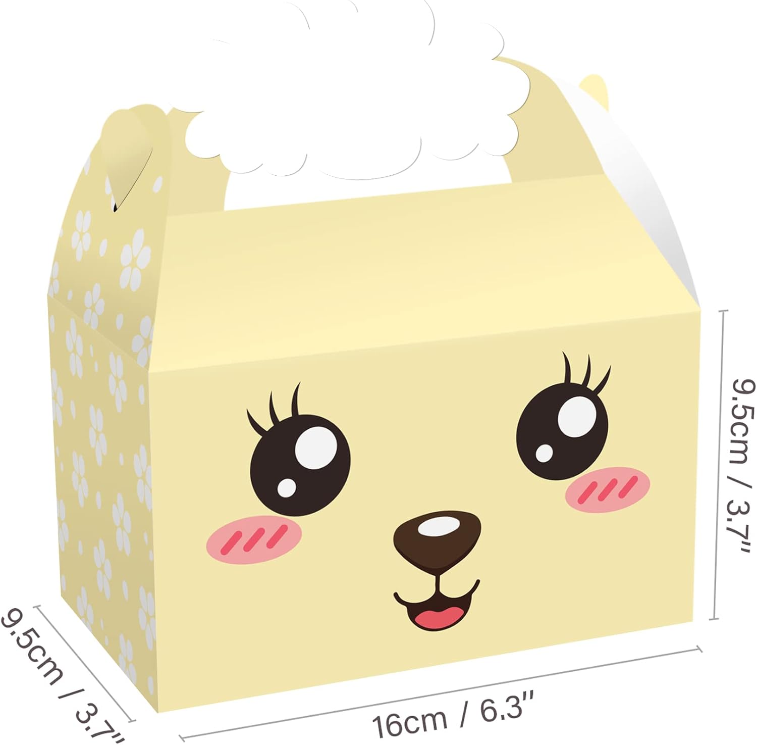 Paquete de 12 cajas de regalo de fiesta de animales de granja, caja de regalo de fiesta temática de animales, cajas de cartón con asa para baby