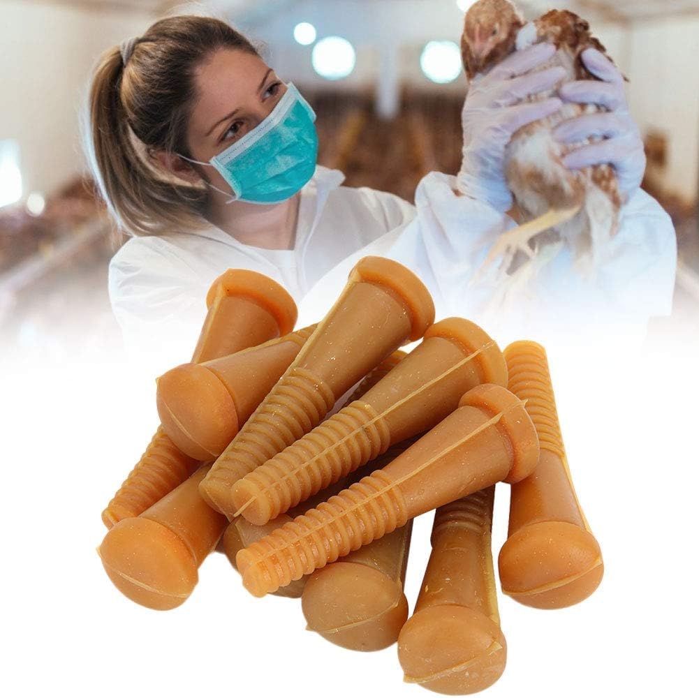 GLOGLOW Dedos de desplumado, 10 unidades de goma para pollo, dedos de aves de corral, plumas, palillos de desplumado para pato, codorniz, ganso,