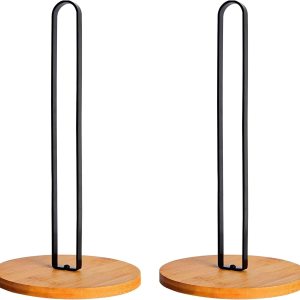 Toallero de papel de madera, dispensador de toallas de cocina para encimera con base de madera antideslizante, soporte independiente para toallas de Toallero de papel de madera, dispensador de toallas de cocina para encimera con base de madera antideslizante, soporte independiente para toallas de