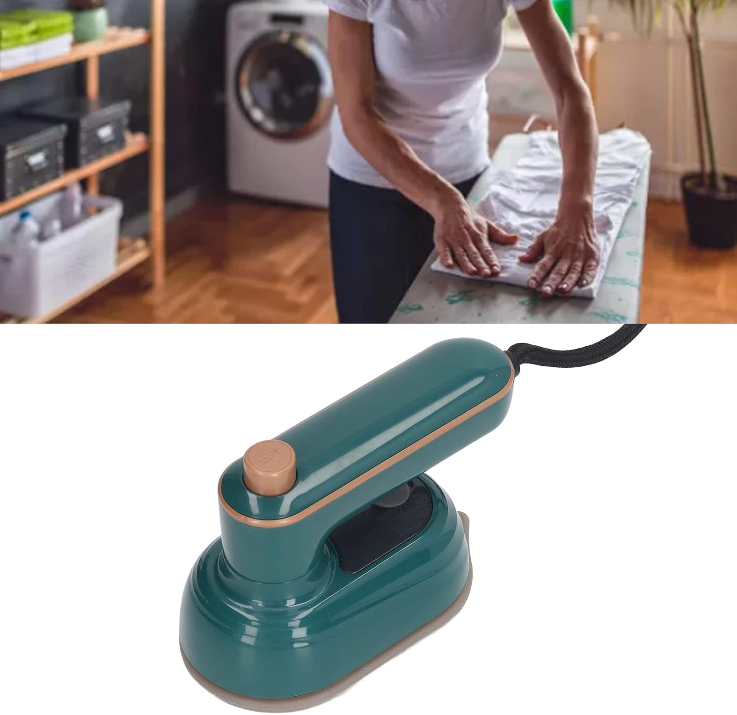 Mini plancha, vaporizador de plancha portátil, mini máquina de planchar de mano, plancha de vapor eléctrica portátil inalámbrica, enchufe de EE. UU.