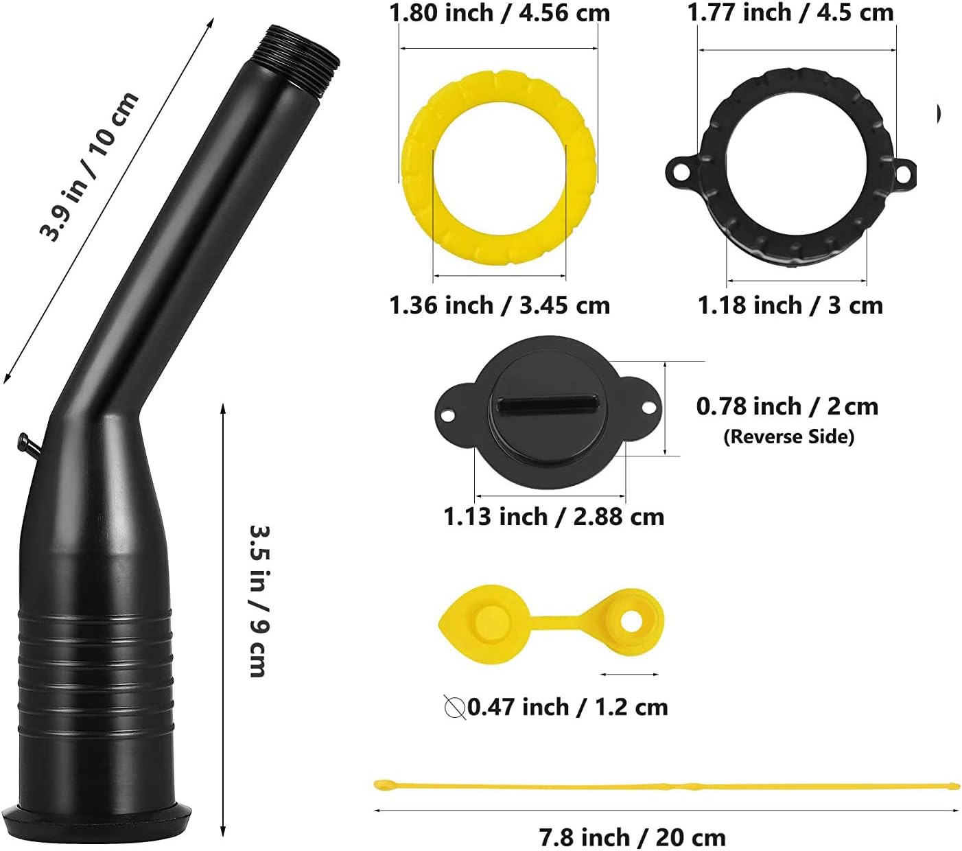 Kit de boquilla de repuesto de boquilla de ángulo mejorado con tapa de ventilación de filtro de acero inoxidable para jarras de agua de estilo