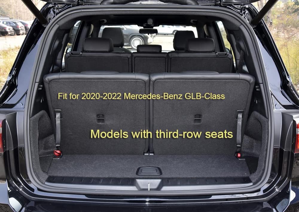 Tapete para maletero de automóvil, ajuste personalizado, compatible con Mercedes-Benz Clase GLB 250 GLB 35 2020 2021 2022 (7 asientos) (negro con