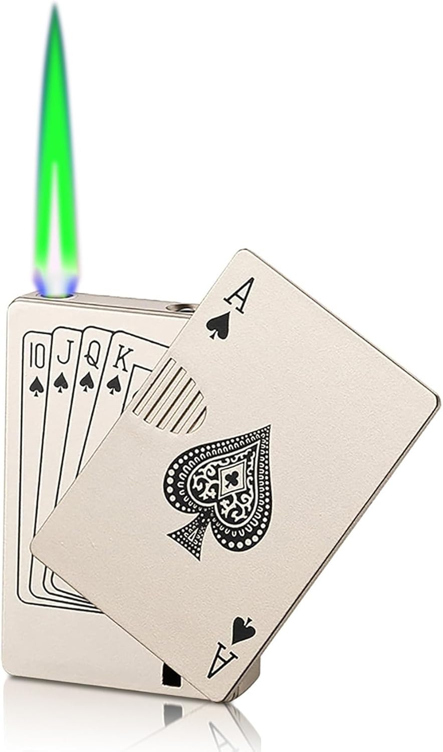 Jet Torch Lighter, Refillable Butane Playing Card Lighter, Exquisite Packaging, Windproof Lighters, Cool Lighter for Men, Candle, Camping, Birthday.