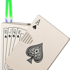 Jet Torch Lighter, Refillable Butane Playing Card Lighter, Exquisite Packaging, Windproof Lighters, Cool Lighter for Men, Candle, Camping, Birthday. Jet Torch Lighter, Refillable Butane Playing Card Lighter, Exquisite Packaging, Windproof Lighters, Cool Lighter for Men, Candle, Camping, Birthday.