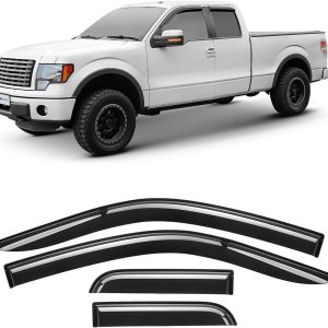 CLIM ART Protectores de lluvia increíblemente duraderos para 150 SuperCab 2004-2014, deflectores de ventana con cinta, deflector de ventilación, CLIM ART Protectores de lluvia increíblemente duraderos para 150 SuperCab 2004-2014, deflectores de ventana con cinta, deflector de ventilación,