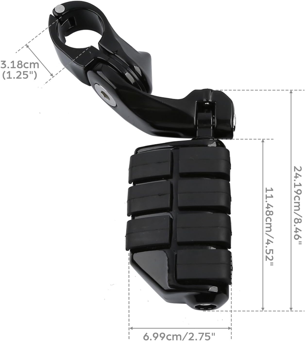 TCMT Juego de estriberas cortas para motocicleta, juego de soporte para reposapiés para Harley Touring Road King Street Glide Road Glide Electra