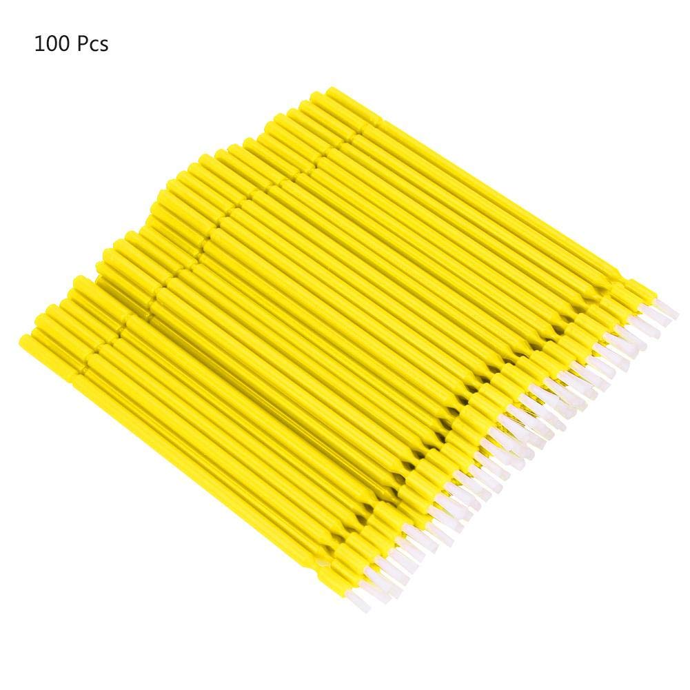 Garosa 100 piezas de cepillo interdental 4 colores desechables dentales micro aplicador cepillo palillos higiene dental oral herramienta de limpieza