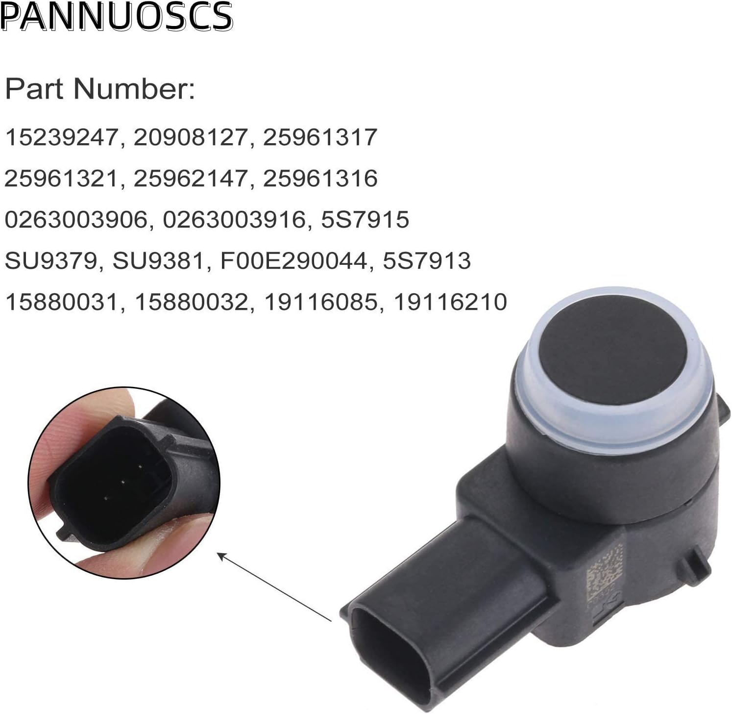 Sensor de respaldo, respaldo inverso, estacionamiento, parachoques trasero, sensor de objeto de asistencia de estacionamiento, compatible con Buick