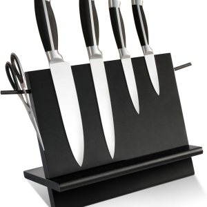 HOMEKOKO Bloque magnético para cuchillos, soporte magnético para cuchillos, estante para cuchillos con doble cara fuerte magnético para organizar y HOMEKOKO Bloque magnético para cuchillos, soporte magnético para cuchillos, estante para cuchillos con doble cara fuerte magnético para organizar y