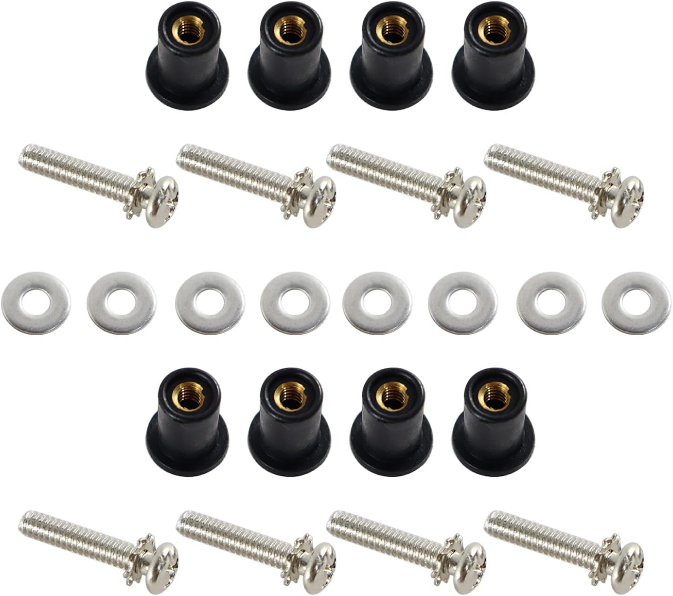 Kit de tuerca de acero inoxidable y goma para faro cubeta góndola para Har-ley