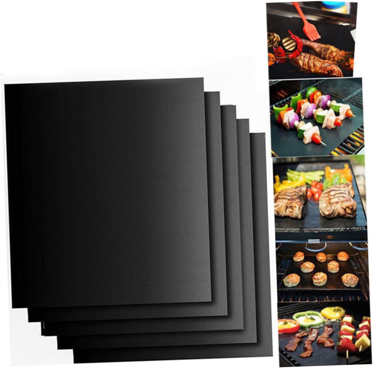 Traje para hombre, 4 piezas, tapete para barbacoa, alfombrillas para parrilla, alfombrilla para barbacoa, alfombrilla para parrilla, antiadherente,