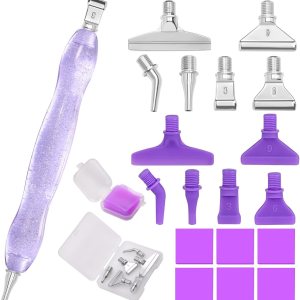 Praise V Do Kit de bolígrafo de pintura de diamante con 6 tornillos de punta de metal plateado de acero inoxidable, 6 placeres de plástico, 6 Praise V Do Kit de bolígrafo de pintura de diamante con 6 tornillos de punta de metal plateado de acero inoxidable, 6 placeres de plástico, 6