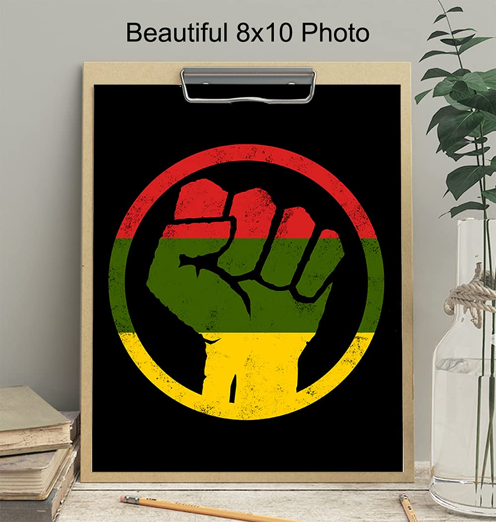 Black Art – African American Wall Art – Black Power – Black Lives Matter Sign – Afro American Flag – Civil Rights Room Decor, Home Decorations –