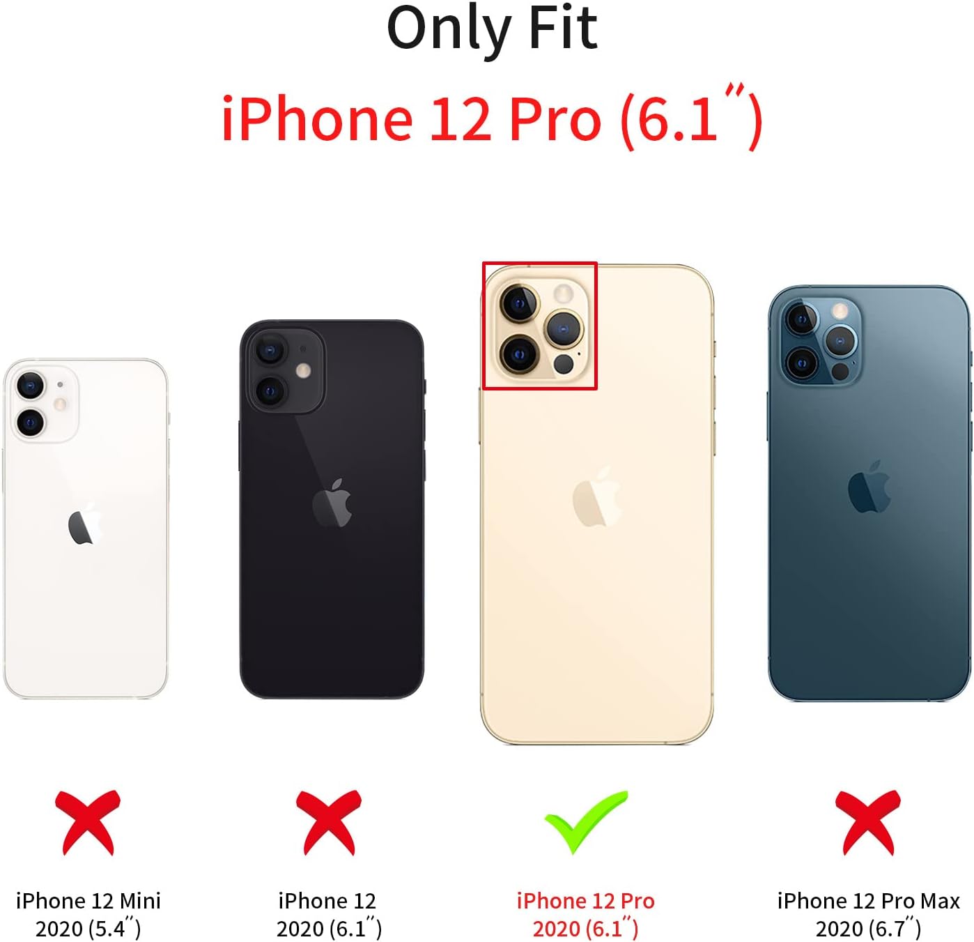 Fycyko Magsafe – Funda compatible con iPhone 12 Pro con purpurina, bonita funda magnética flexible de lujo, protección de la cámara, a prueba de