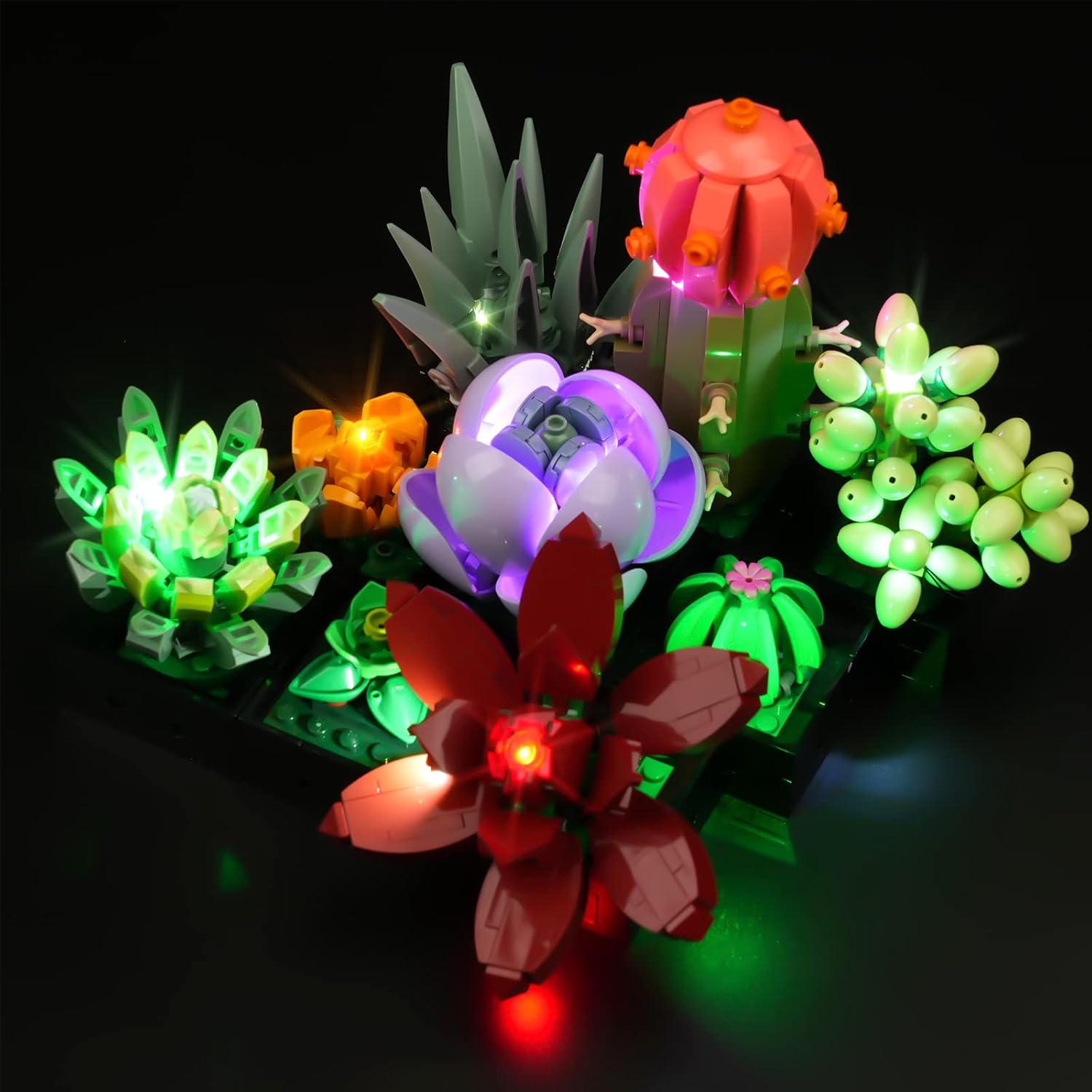 Kit de luz LED para Lego Succulents 10309 juego de construcción de decoración de plantas, juego de iluminación compatible con Lego 10309 (solo