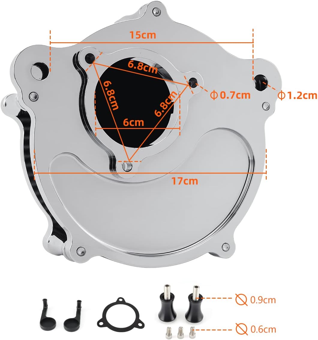 Filtros de filtro de aire CNC de aluminio para motocicleta, filtro de aire estilo calavera, kit de admisión para Touring FLHXS Street Glide Special