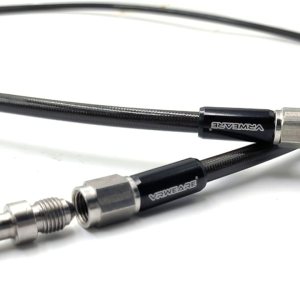 AN3 M10 – Tubo de manguera de aceite trenzado de acero inoxidable negro para motocicleta, tubo giratorio de 360 grados de acero inoxidable para AN3 M10 – Tubo de manguera de aceite trenzado de acero inoxidable negro para motocicleta, tubo giratorio de 360 grados de acero inoxidable para