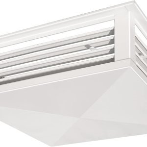 GSW Difusor de aire ajustable de 4 vías con recubrimiento de polvo blanco de 14 pulgadas para enfriador evaporativo de pantano, borde de montaje de GSW Difusor de aire ajustable de 4 vías con recubrimiento de polvo blanco de 14 pulgadas para enfriador evaporativo de pantano, borde de montaje de