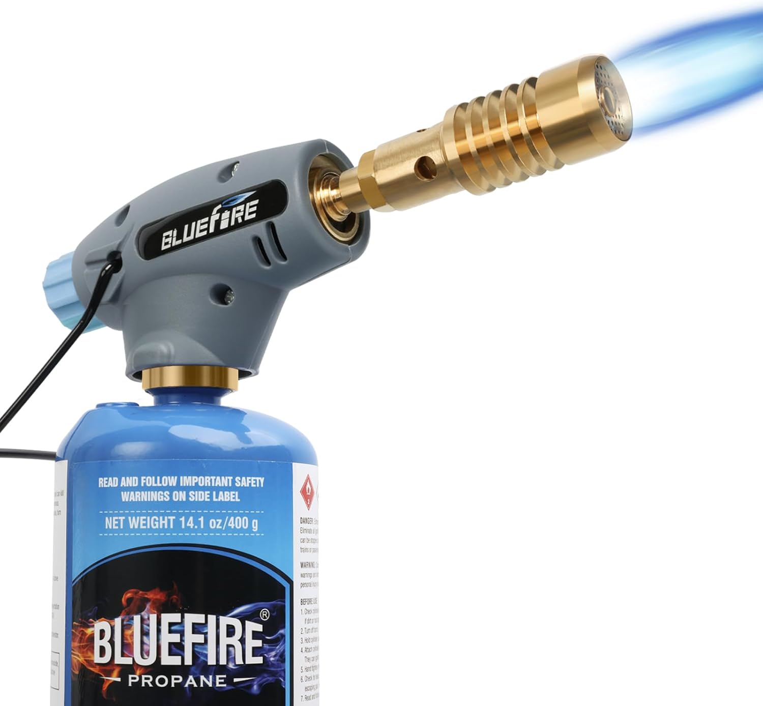 BLUEFIRE MAPP MAP PRO Cilindro de gas de propano para soldadura, reparación de plomería, parrillas de iluminación, parrillas de vidrio, para quitar