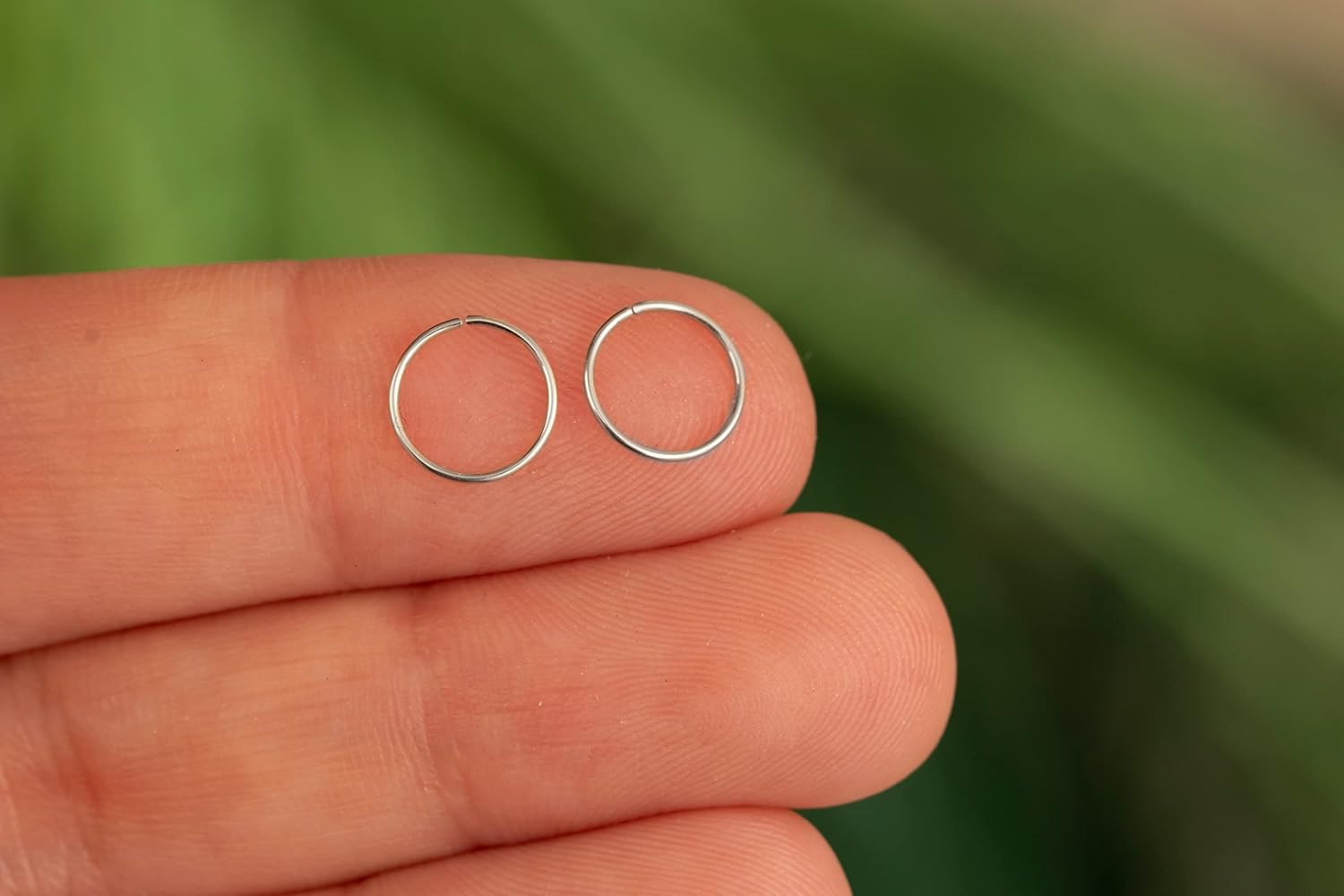 Small Cartilage Hoop Sterling Silver Huggie Hoop Earrings for Women Cartilage Nose Helix Tragus (Silver, 6mm 24 gauge  1 pair)