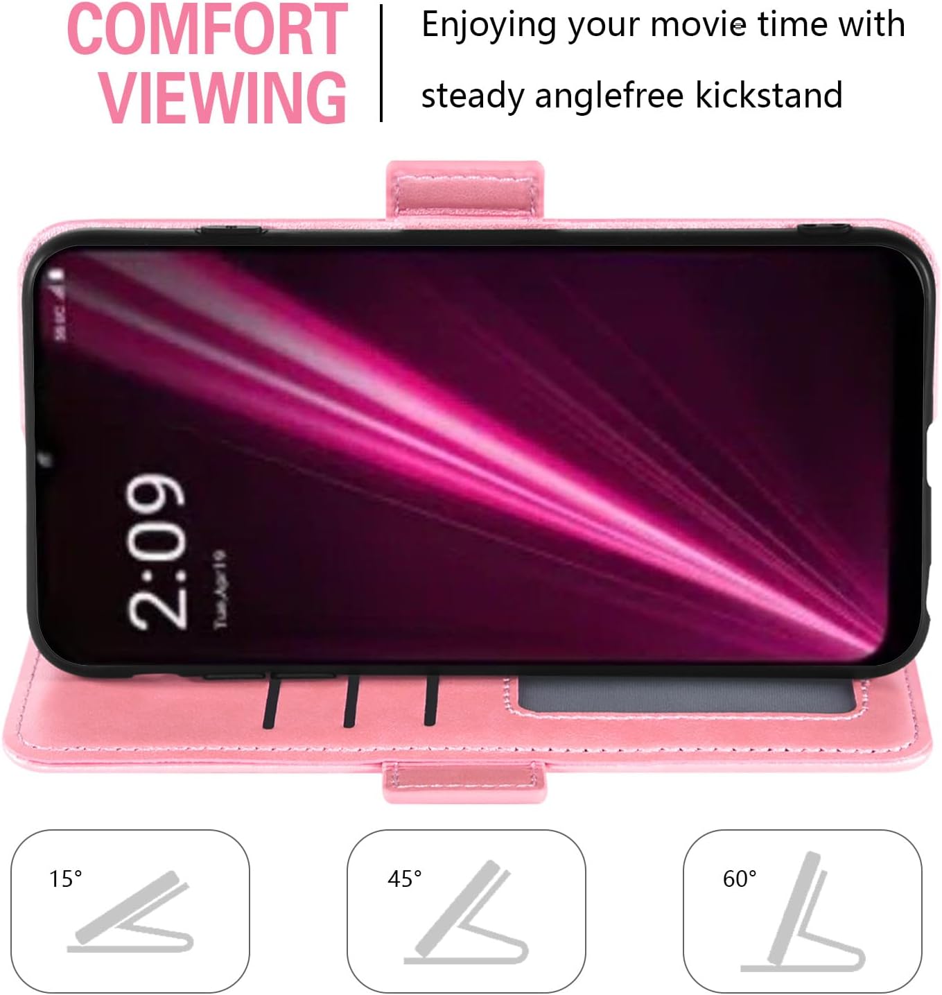 Asuwish Compatible con T-Mobile Revvl 6 5G 2022 – Funda tipo cartera de vidrio templado, protector de pantalla con tapa para Tmobile Revvl6 T Mobile