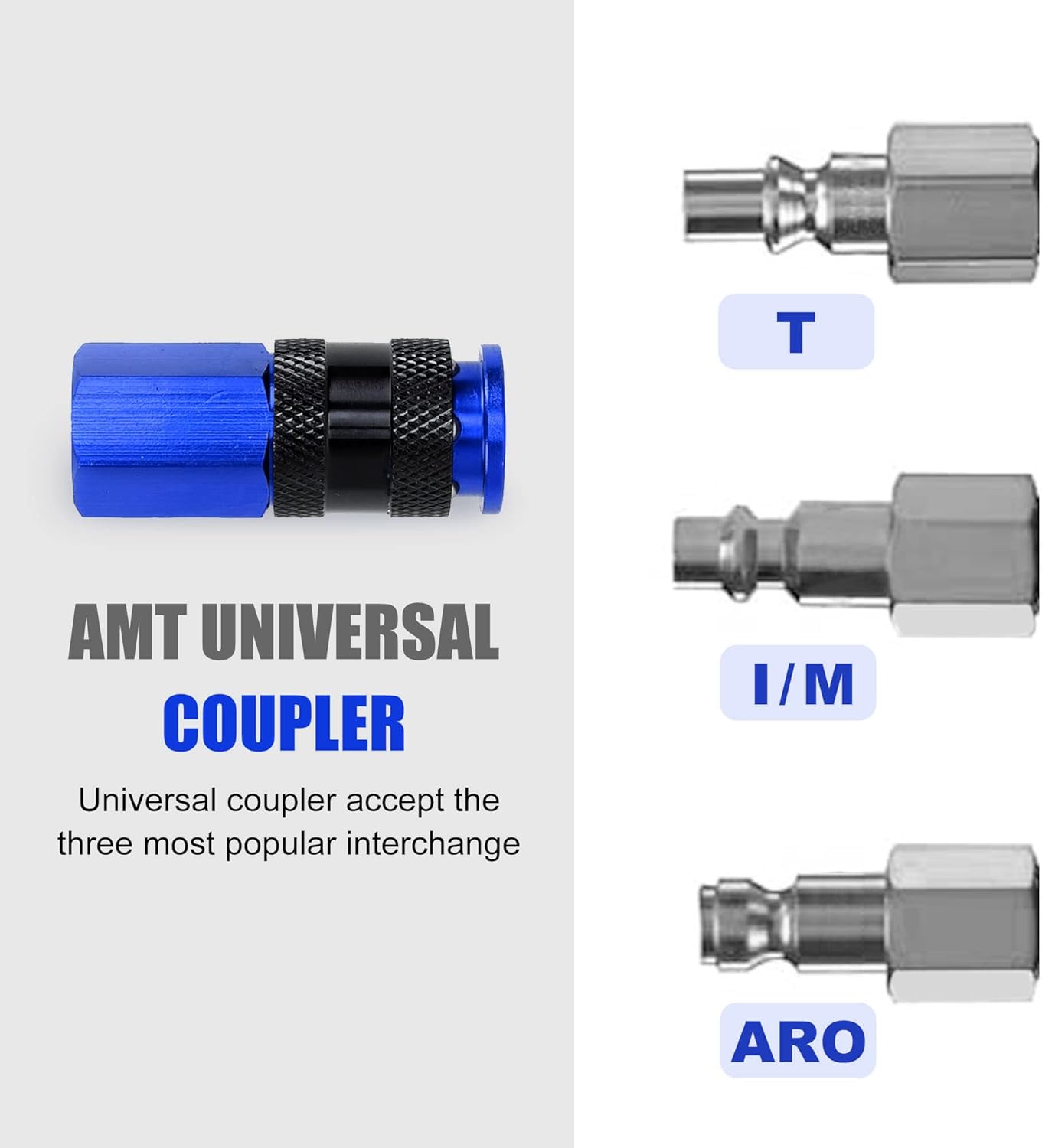 FYPower 15 piezas 14″ NPT Kit de acoplador de aire y enchufe de aluminio, accesorios de aire de conexión rápida, juego de conectores rápidos