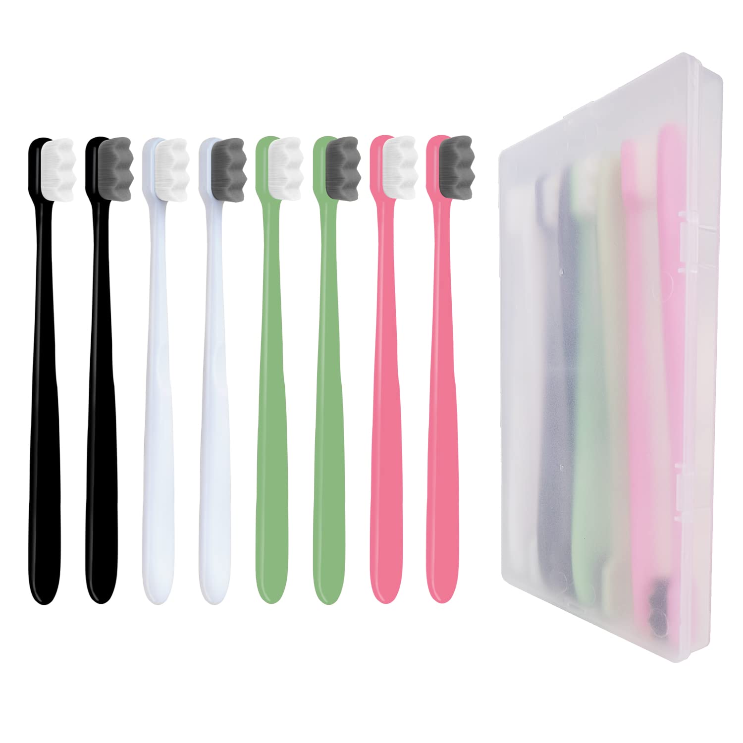 EasyHonor Cepillo de dientes extra suave para encías sensibles, cepillo de dientes manual de micropiel con cerdas de hilo dental suaves para mujeres