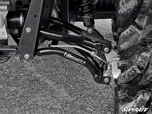 SuperATV Brazos A traseros de alta holgura para Polaris Ranger 800800 Crew 2010-2014  800 6×6-1.5″ Offset – Negro
