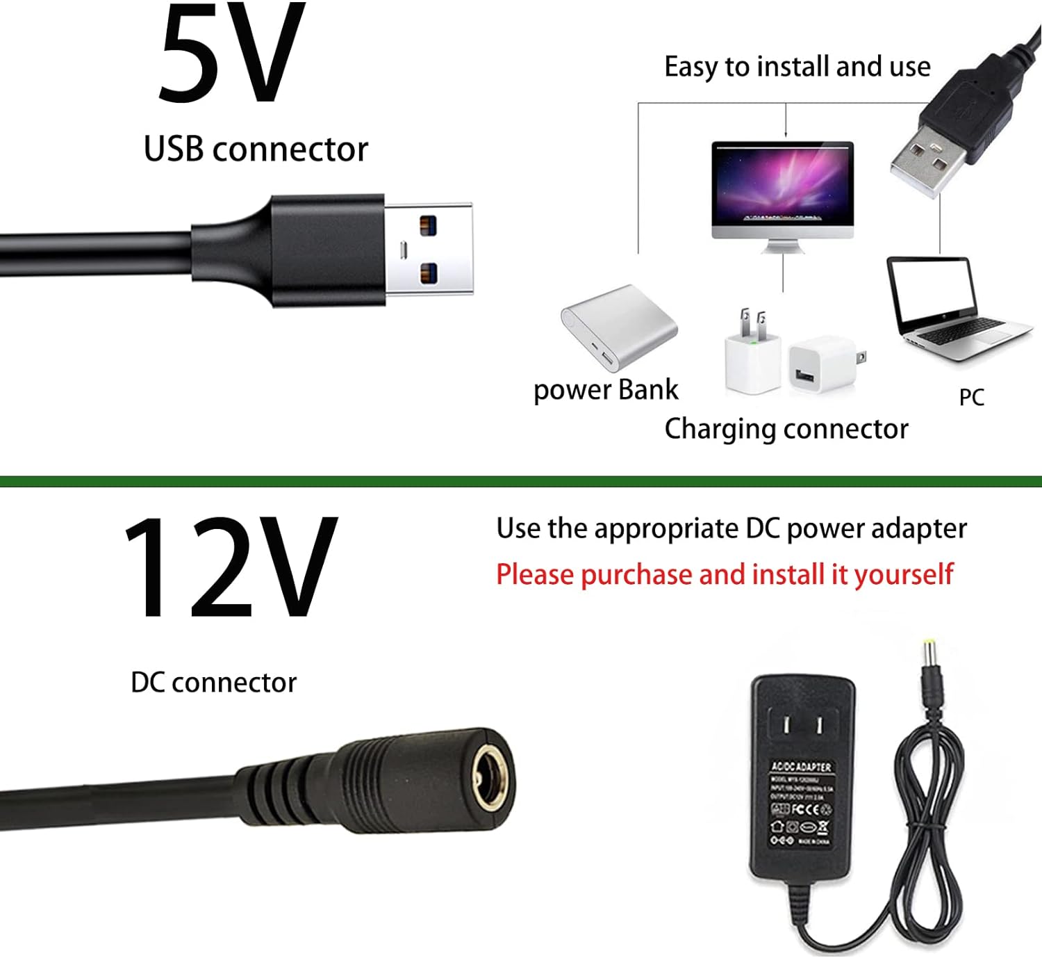 MDee Tira de luces LED COB roja de 13.12 pies alimentada por USB, 5 V, cinta LED flexible con conector USB CRI 90+ 800 LMm 320 LEDsm para decoración
