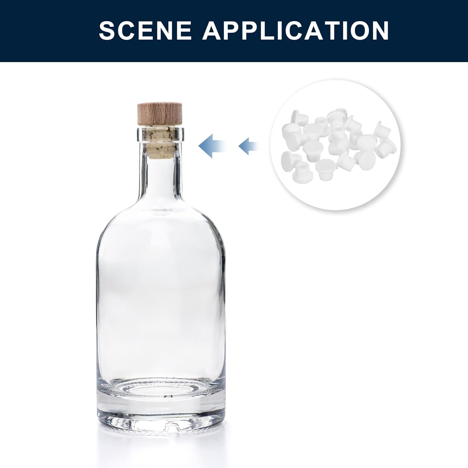 uxcell 30 agujeros de enchufe blancos, tapones de goma impermeables para botones de 0.35 pulgadas