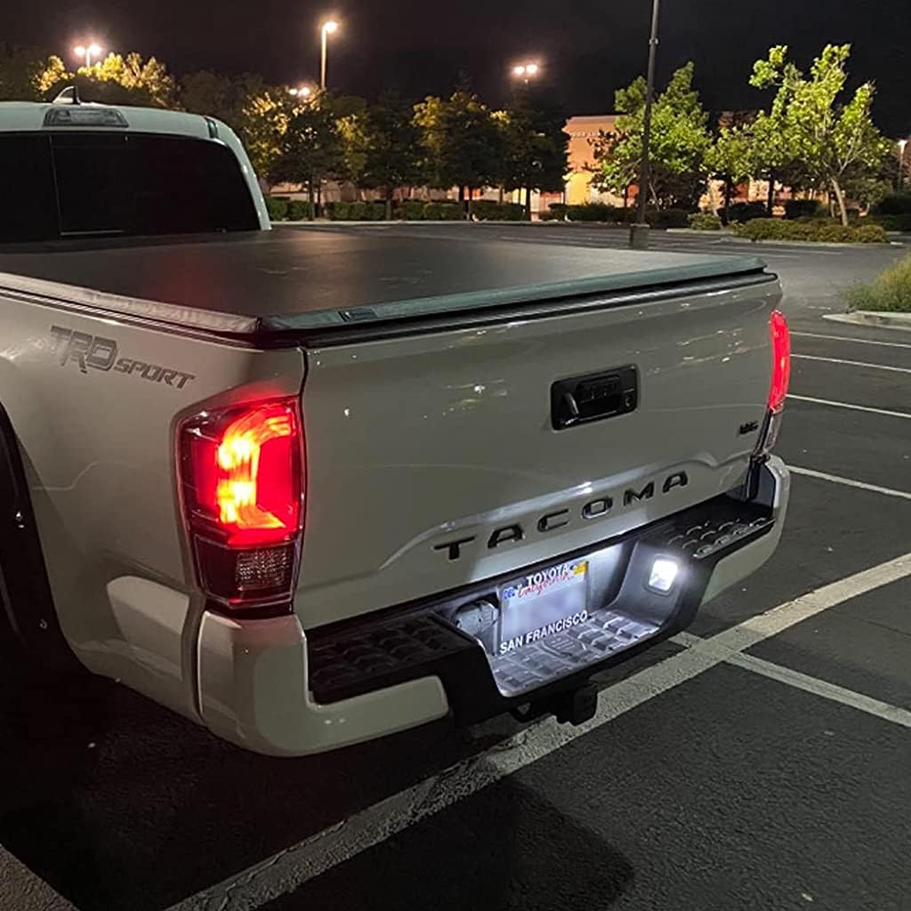 Kit de luz LED para mapa de cúpula interior, compatible con placa de espejo de tocador Toyota Tacoma 2016-2021, blanco brillante 6000K