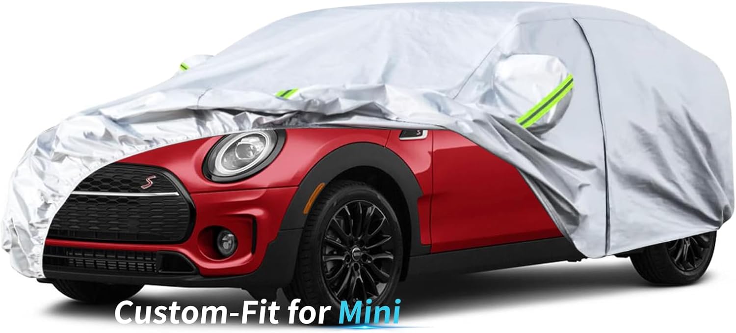 Funda a medida para auto mini, funda de automóvil de 7 capas impermeable para todo tipo de clima, para exteriores, cubierta completa contra la