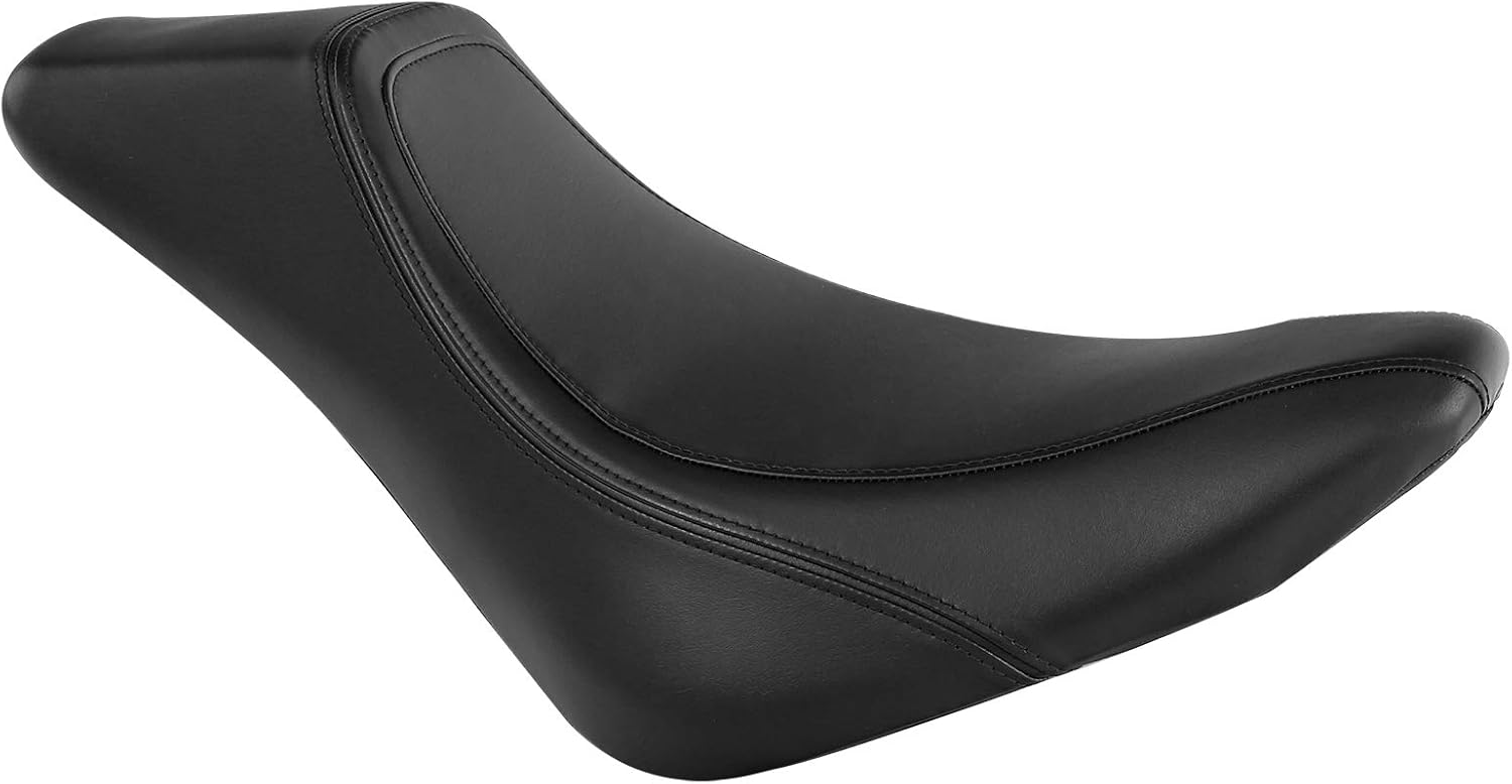 Asiento individual de conductor de motocicleta negro para Harley Softail FLDE FLHC FLHCS FLSL FXBB 2018-2022