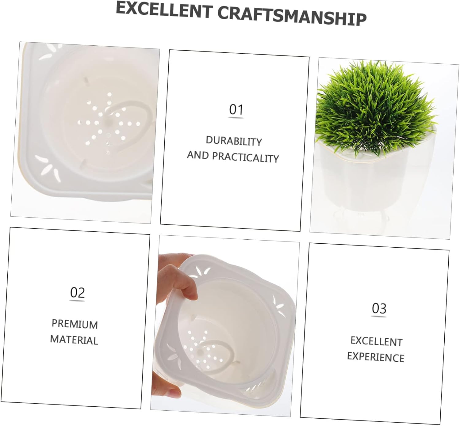 YARNOW 9 Pcs Automatic Watering Flower Pot Automatic- Watering Flower Pots for Indoor Plants African Violet Pot Auto Watering Planter Plastic Flower